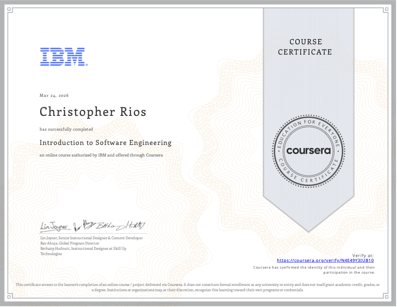 Certificate